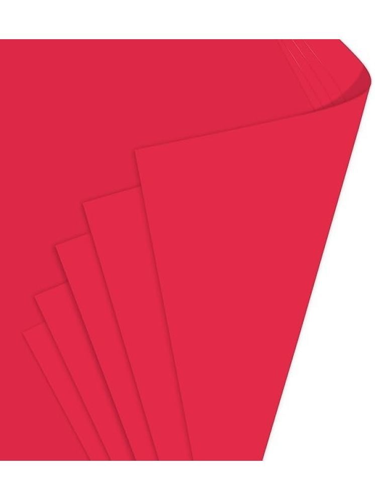     			Freedy 100 pcs Red Color Sheets (180-240 GSM) Copy Printing Papers/Art and Craft Paper A4 Sheets Double Sided Colored Origami Folding School, Office Stationery