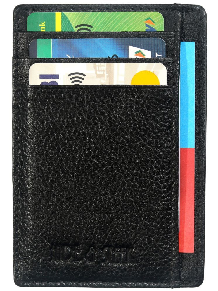     			Hide&Sleek Leather Card Holder ( Pack 1 )