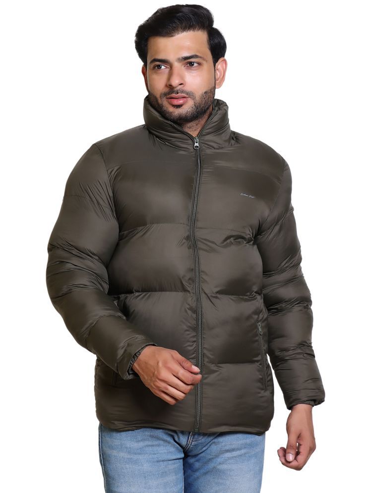     			IF-INDIAN FORT Nylon Men's Quilted & Bomber Jacket - Olive ( Pack of 1 )