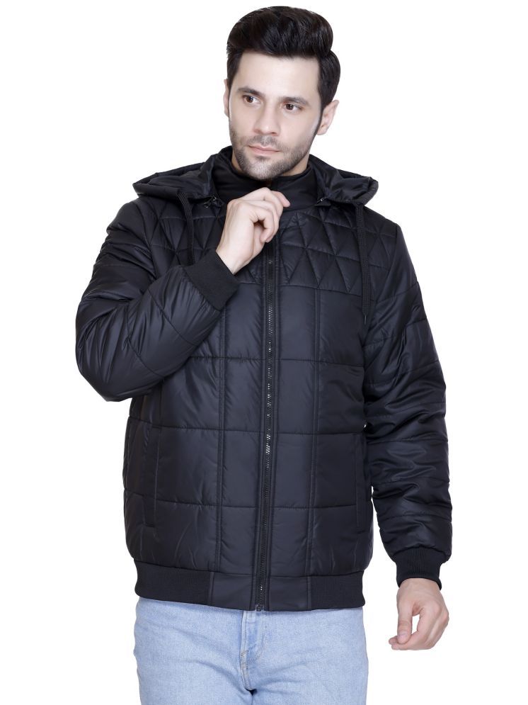     			IF-INDIAN FORT Nylon Men's Quilted & Bomber Jacket - Black ( Pack of 1 )