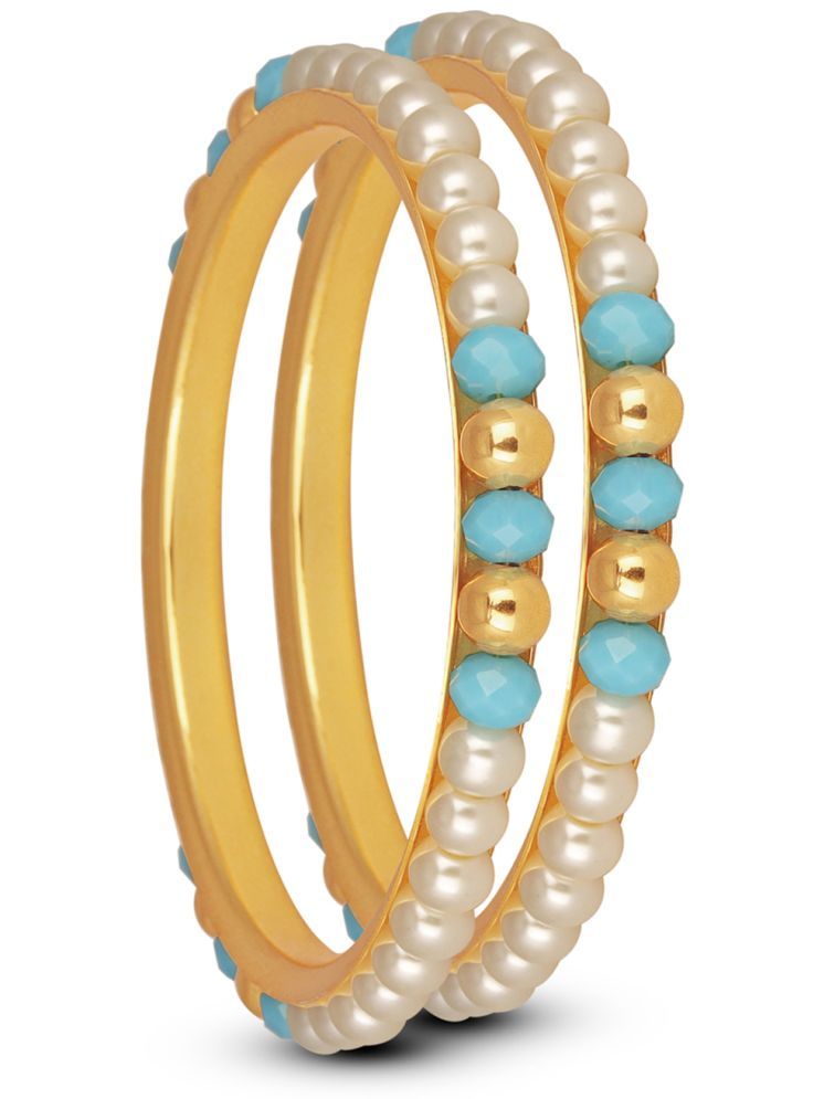     			JFL - Jewellery For Less Light Blue Bangle ( Pack of 2 )