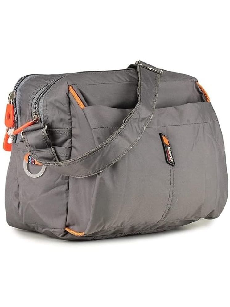     			Ozel Bag Grey Solid Messenger Bag