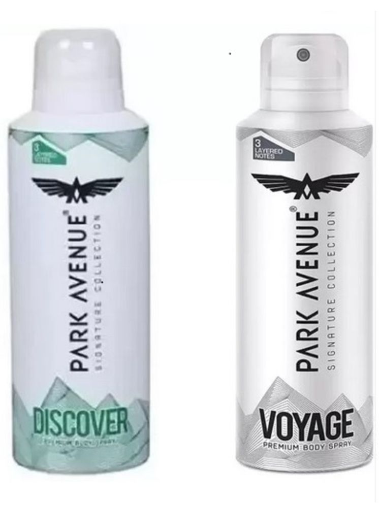     			Park Avenue DISCOVER & VOYAGE Deodorant  ,150Ml Each Deodorant Spray for Women,Unisex,Men 300 ml ( Pack of 2 )