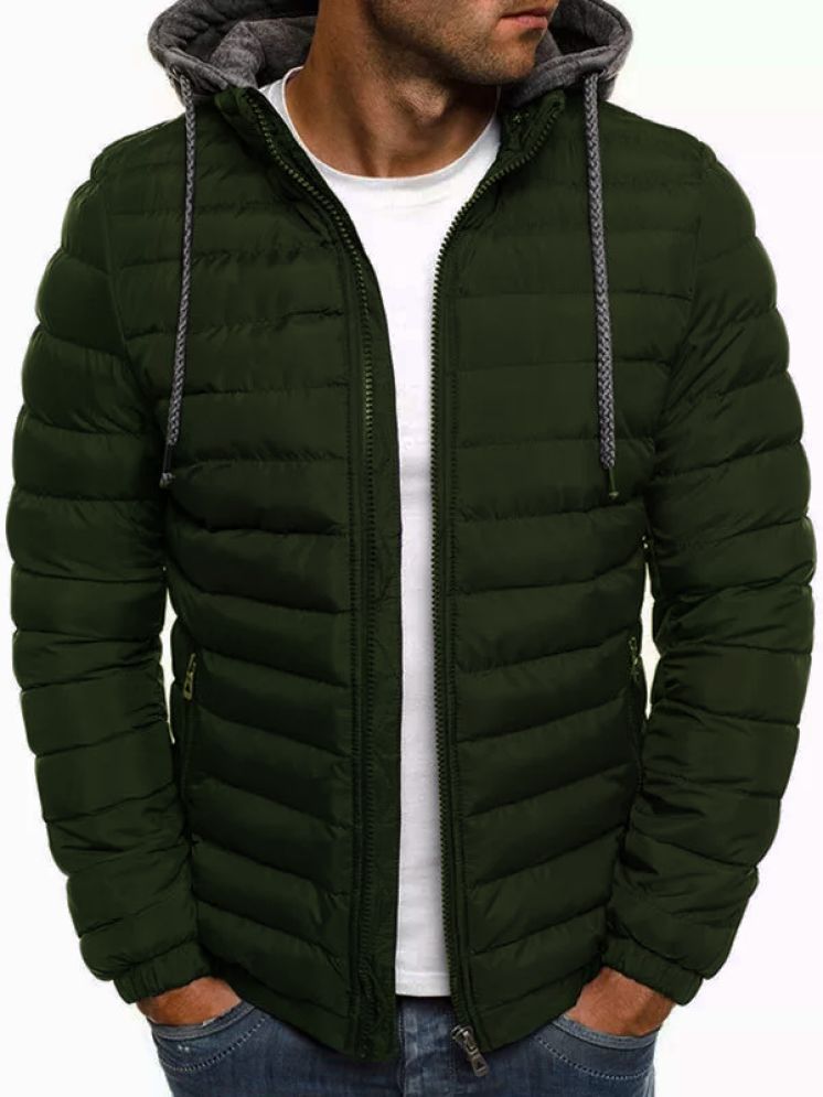     			nikline Polyester Men's Puffer Jacket - Green ( Pack of 1 )