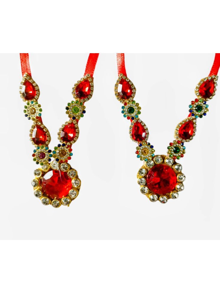     			Cherry Tree Radha Krisha Red Crystal Jewellery ( Pack of 1 )