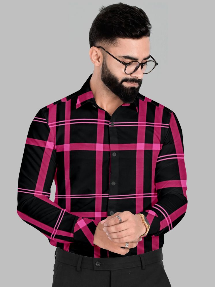     			Fashionfricks Cotton Blend Regular Fit Colorblock Full Sleeves Men's Casual Shirt - Maroon ( Pack of 1 )