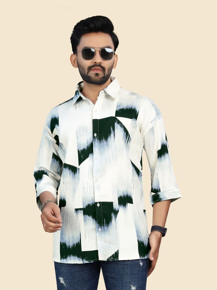     			Fashionfricks Cotton Blend Regular Fit Printed 3/4th Sleeves Men's Casual Shirt - Multi ( Pack of 1 )