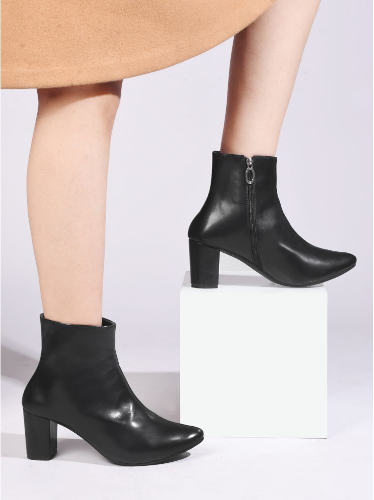     			JM Looks Black Women's Ankle Length Boots