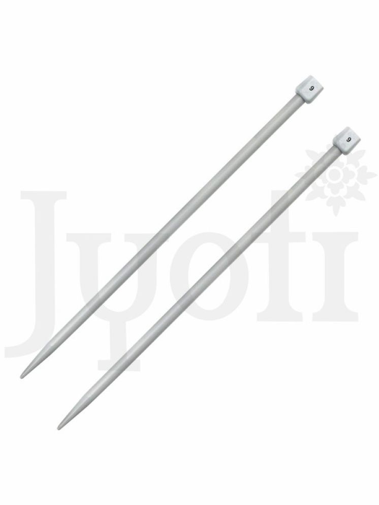     			Jyoti Knitting Pin - Aluminium (2 Pairs of Round Knob of 14 Inches / 35cm of Size 7), Crafting Weaving Pins, Round Blunt Yarn Needles, Used for Sweaters, Scarves, and Woolen Fabrics - Pack of 2 Pairs