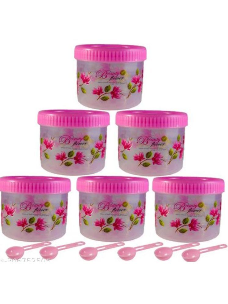     			Mannat Storage Container Plastic Pink Food Container ( Set of 6 )