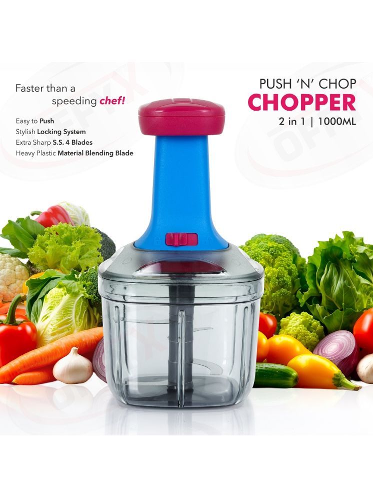     			OFFYX CHOPPER Pink Plastic Mannual Chopper 1000 ml ( Pack of 1 )