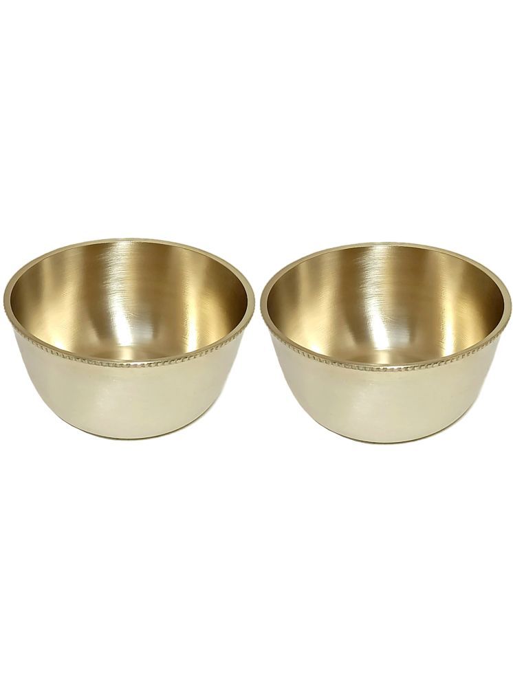     			A & H ENTERPRISES Hand Made MATTE Sabzi Bowl Brass Plain Cereal Bowl 9 cm ( Set of 2 ) Brass