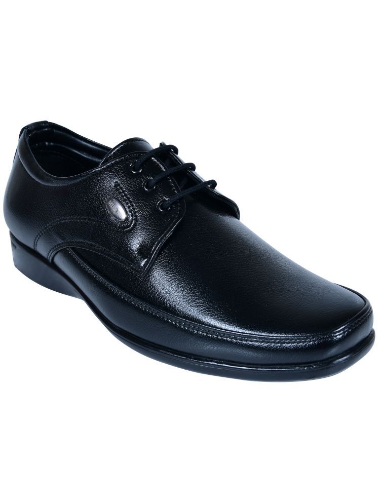     			Action Milano Black Men's Derby Formal Shoes