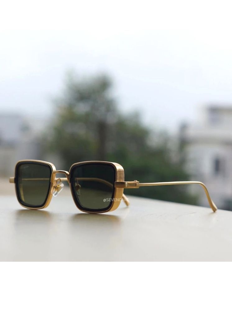     			CHORIOTIS Gold Square Sunglasses ( Pack of 1 )