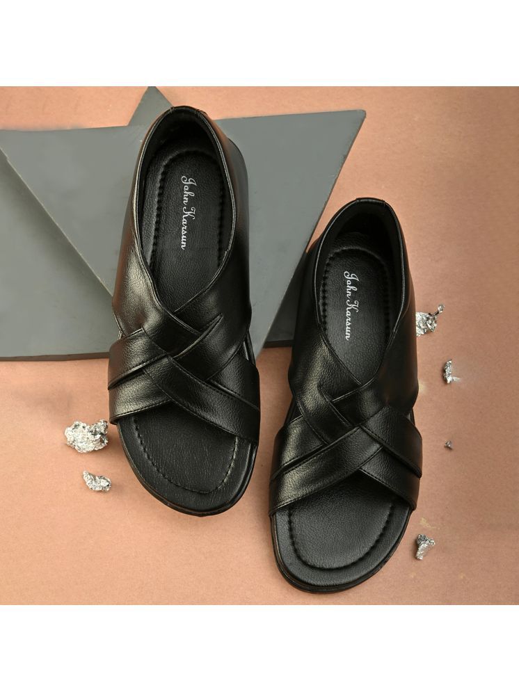     			John Karsun - Black Men's Sandals