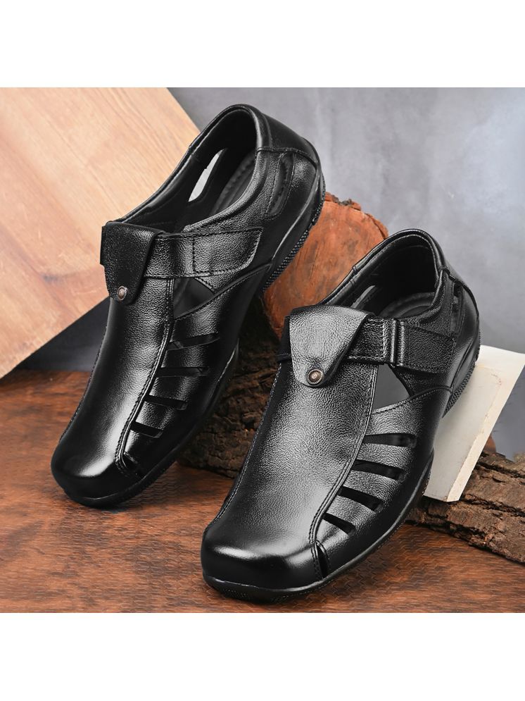     			John Karsun - Black Men's Sandals