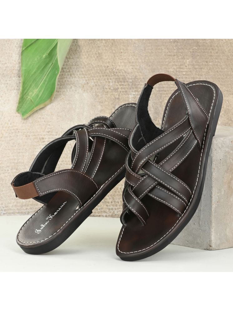     			John Karsun - Brown Men's Sandals