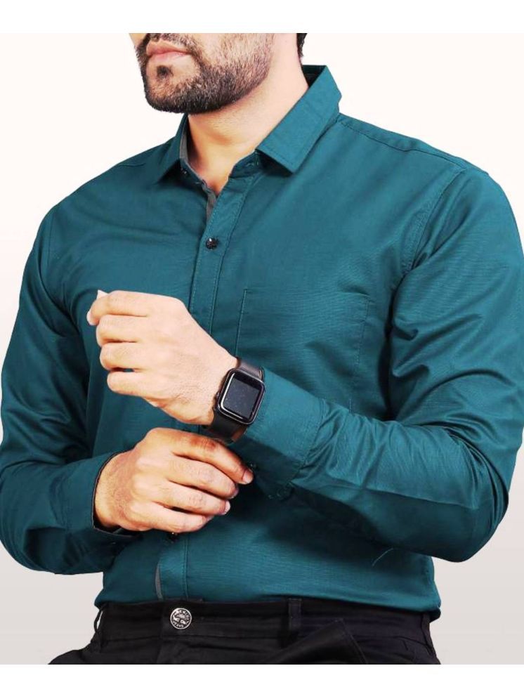     			PREMIUM DESIGN Cotton Regular Fit Full Sleeves Men's Formal Shirt - Green ( Pack of 1 )