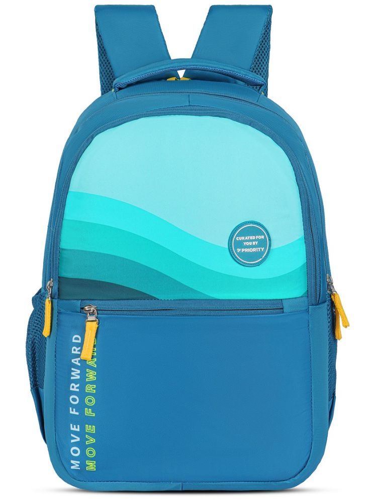     			Priority Blue PU Backpack With Raincover ( 38 Ltrs )