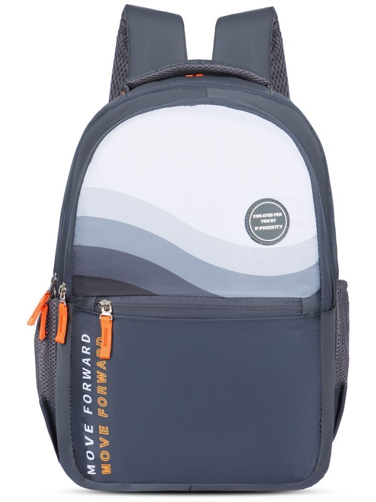     			Priority Dark Grey PU Backpack With Raincover ( 38 Ltrs )