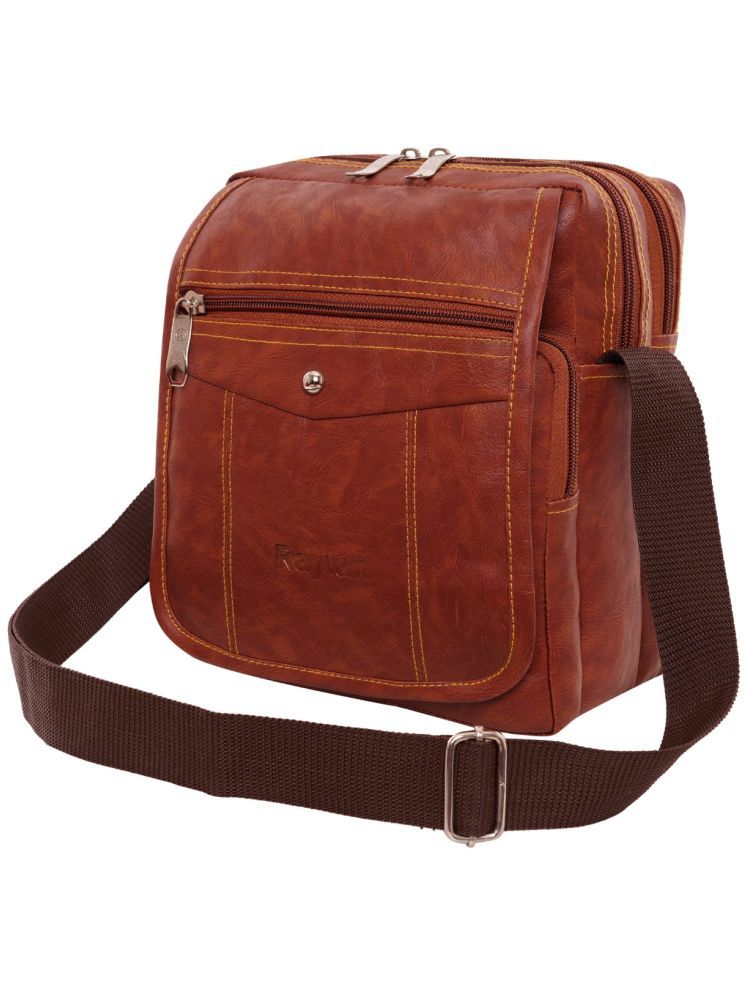     			Raylan Tan Solid Messenger Bag