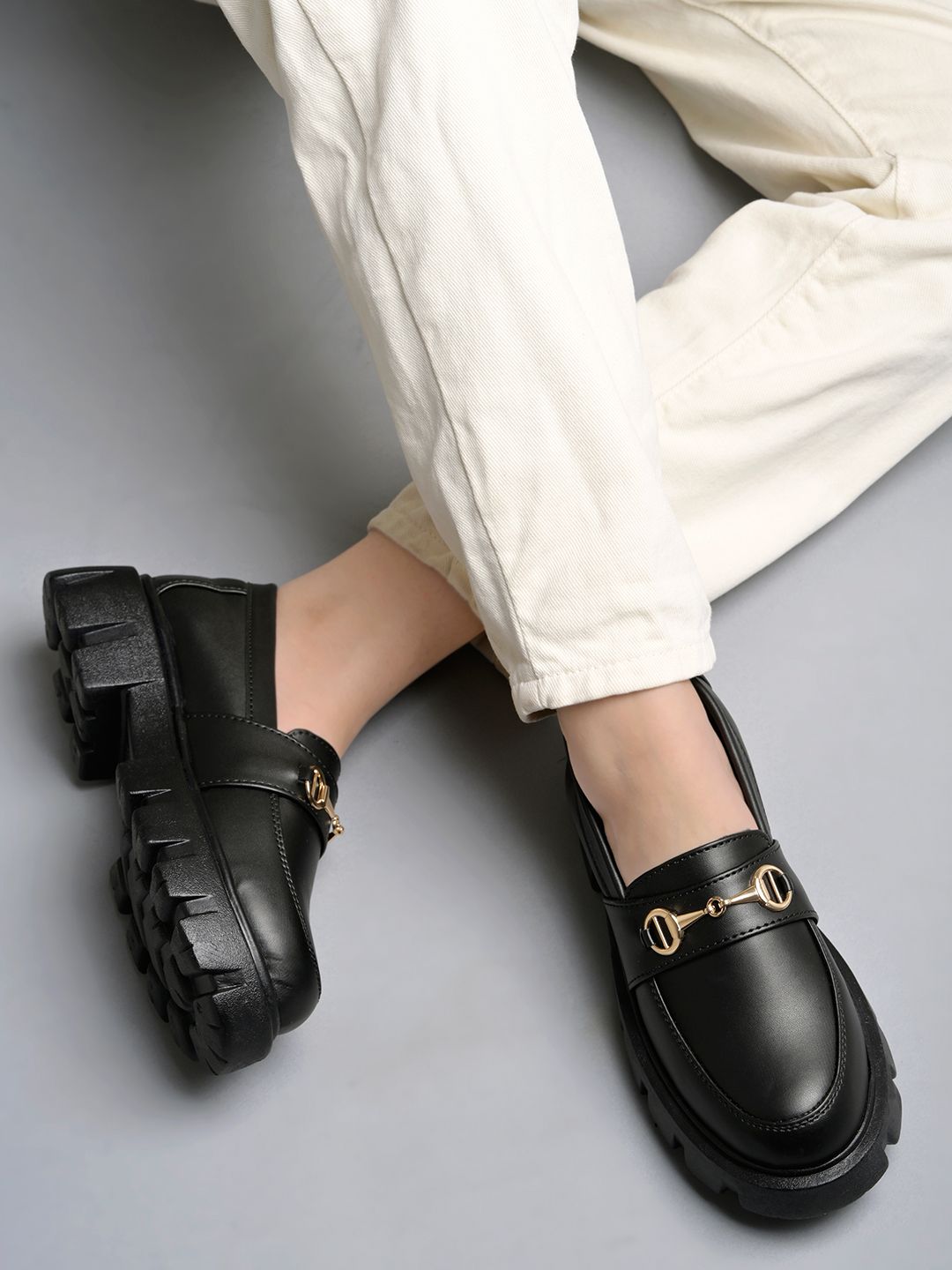     			Shoetopia - Black Girl's Loafers ( 1 Pair )