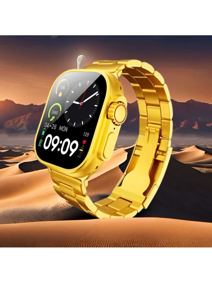     			Truetag C9 ultra max calling smartwatch Gold Smart Watch