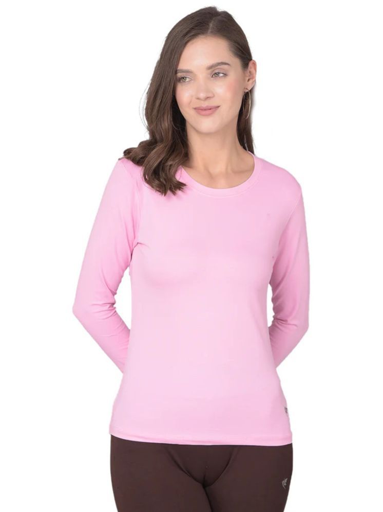     			plusperfaction Pink Cotton Blend Regular Fit Women's T-Shirt ( Pack of 1 )