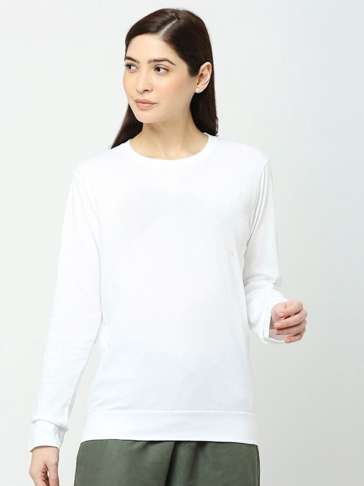     			plusperfaction White Cotton Blend Regular Fit Women's T-Shirt ( Pack of 1 )