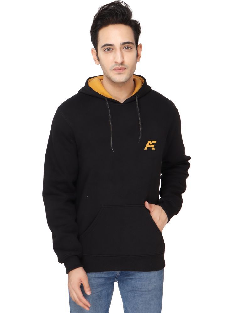     			AZF Fleece Hooded Men's Sweatshirt - Black ( Pack of 1 )