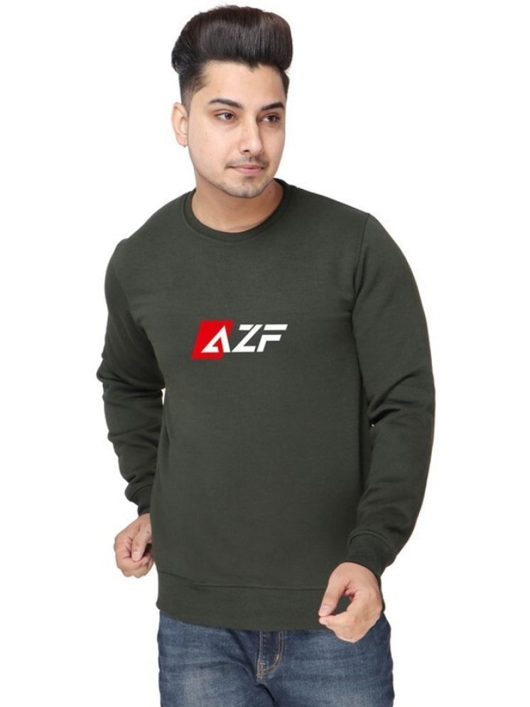     			AZF Fleece Round Neck Men's Sweatshirt - Olive ( Pack of 1 )