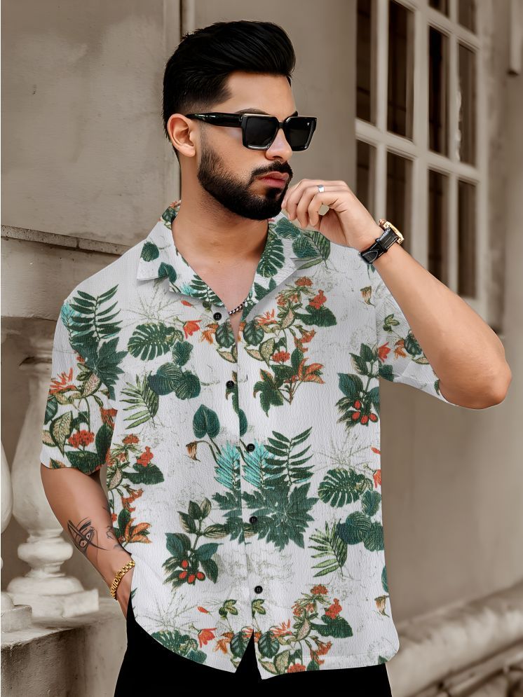     			Bombay Begum Poly Cotton Regular Fit Printed 3/4th Sleeves Men's Casual Shirt - Green ( Pack of 1 )