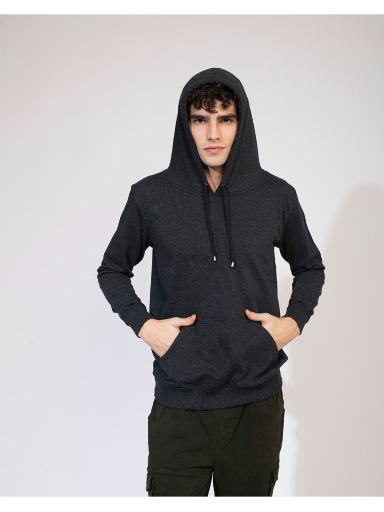     			ELBATROSS Terry Blend Hooded Men's Sweatshirt - Dark Grey ( Pack of 1 )