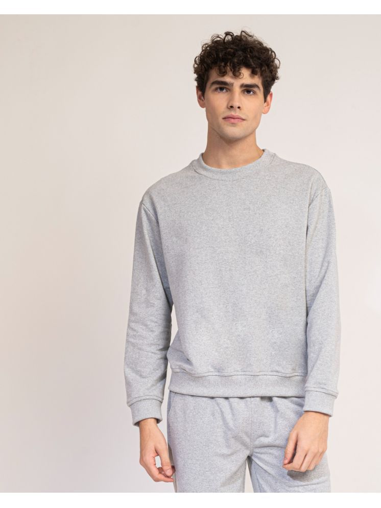     			ELBATROSS Terry Blend Round Neck Men's Sweatshirt - Grey ( Pack of 1 )