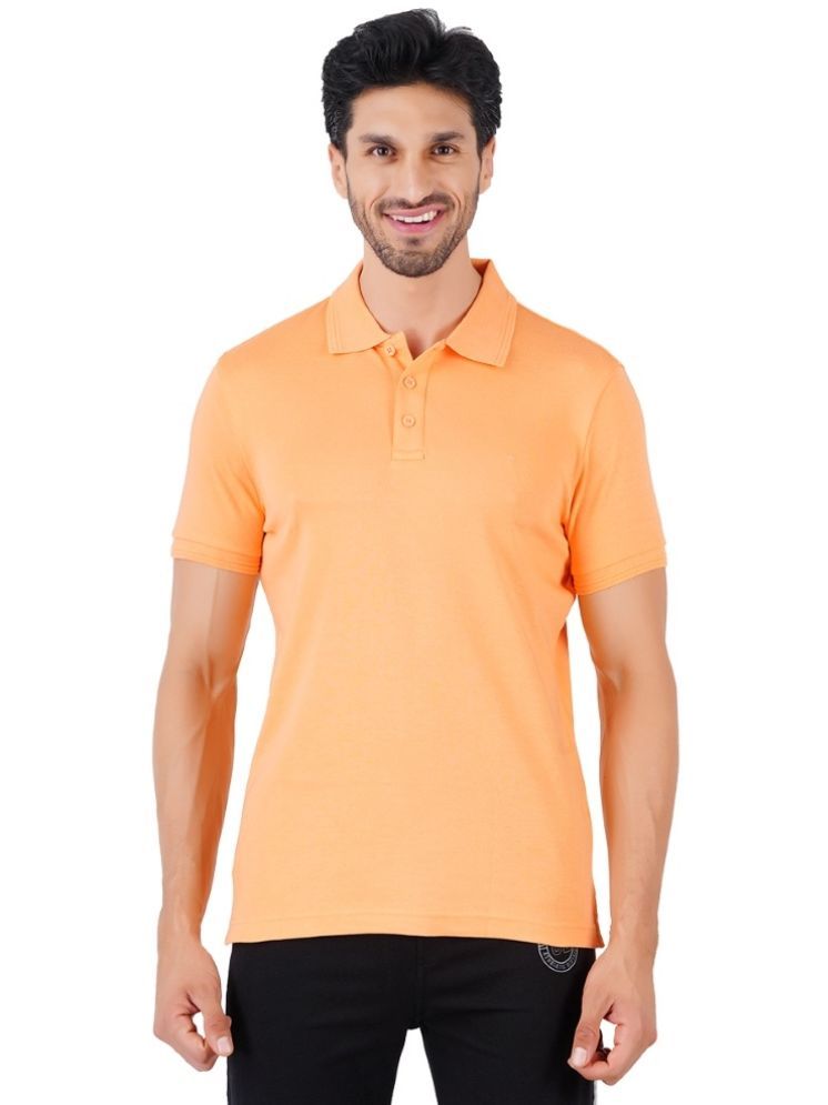     			Ramraj Cotton Regular Fit Solid Half Sleeves Men's Polo T Shirt - Orange ( Pack of 1 )