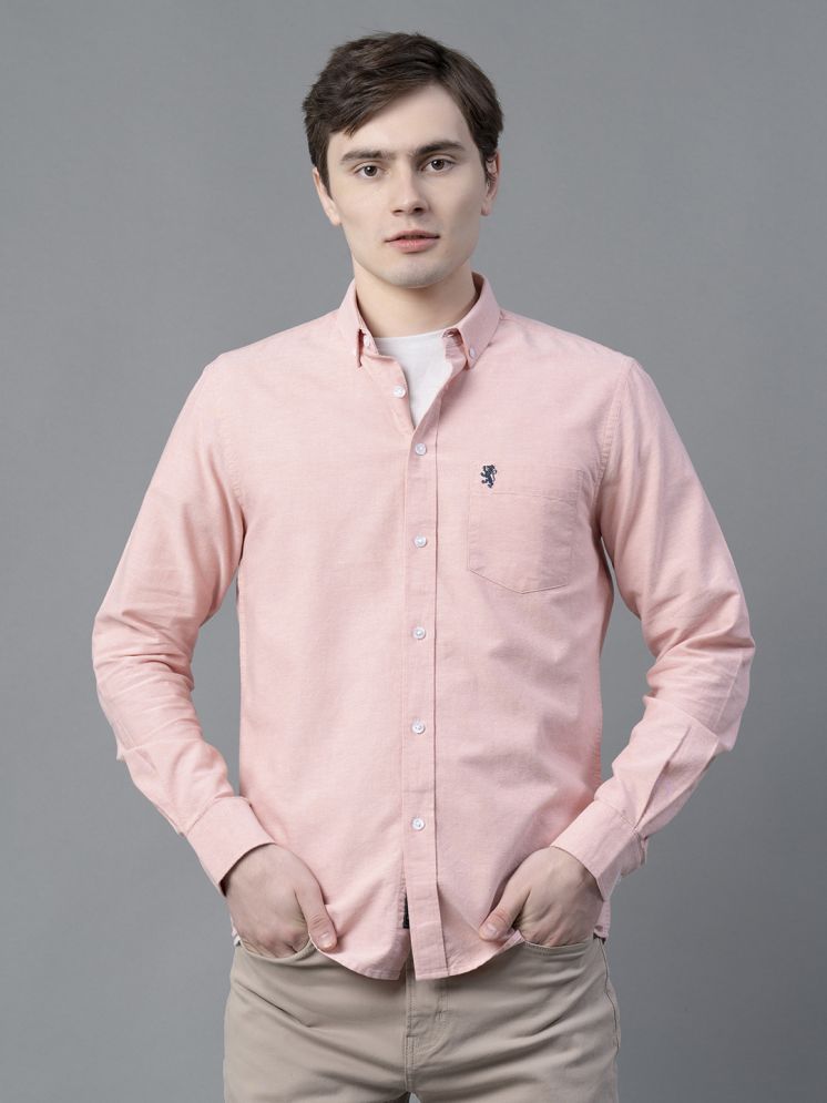     			Red Tape 100% Cotton Regular Fit Solids Full Sleeves Men's Casual Shirt - Pink ( Pack of 1 )