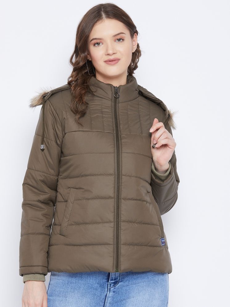     			VERO MODERNO - Polyester Green Puffer