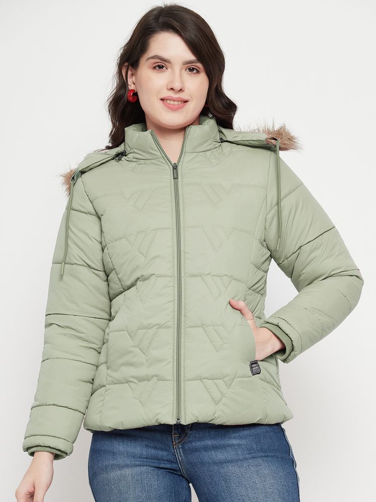     			VERO MODERNO - Polyester Green Quilted/Padded Jackets