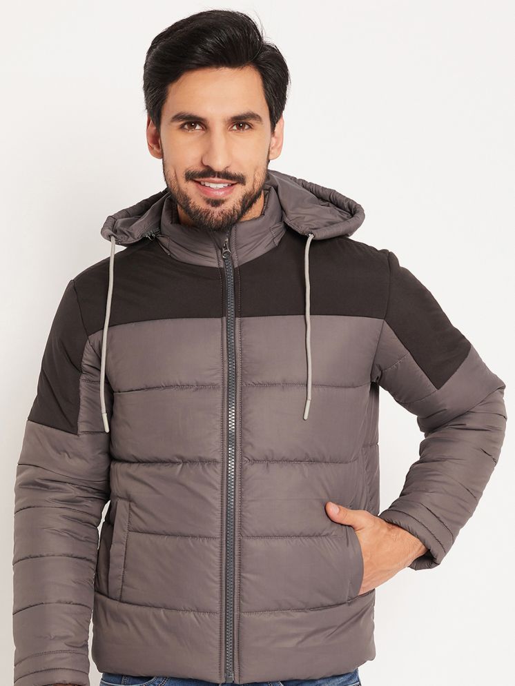     			VERO MODERNO Polyester Men's Puffer Jacket - Dark Grey ( Pack of 1 )