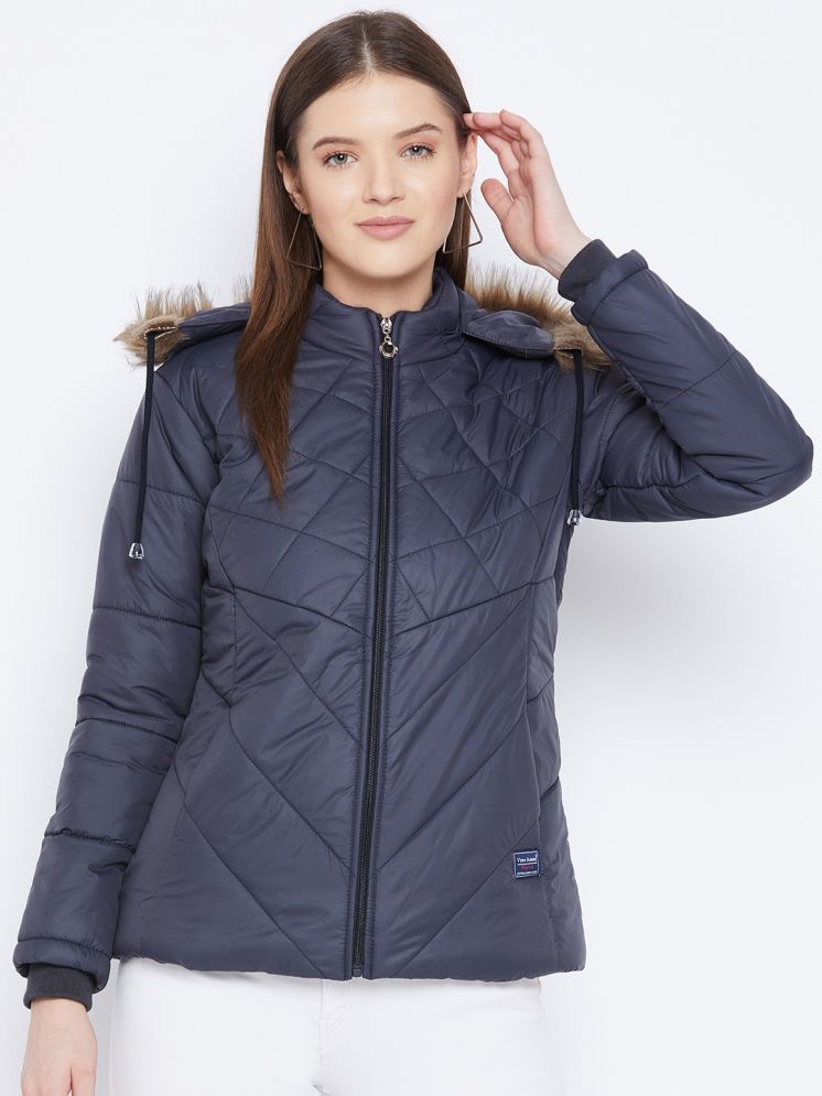     			VERO MODERNO - Polyester Navy Quilted/Padded Jackets