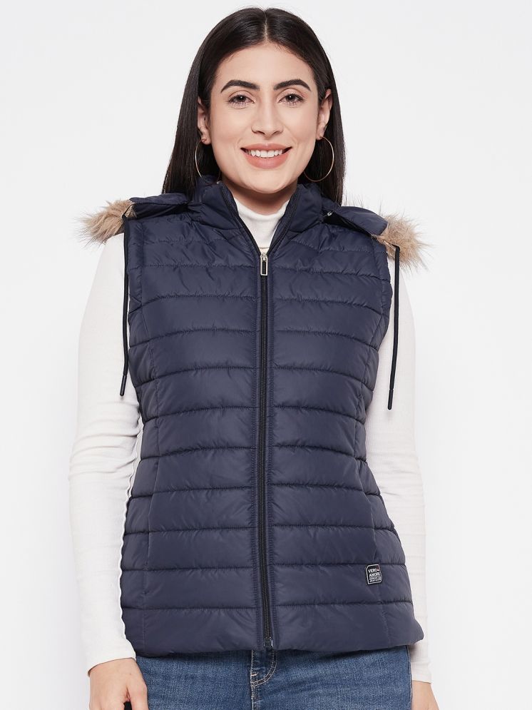     			VERO MODERNO - Polyester Navy Quilted/Padded Jackets