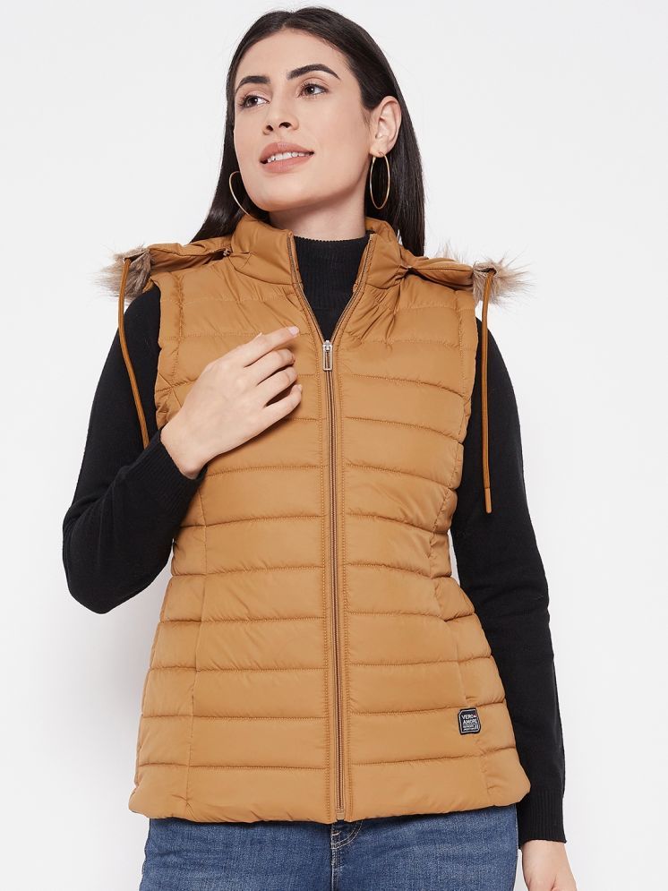     			VERO MODERNO - Polyester Yellow Quilted/Padded Jackets