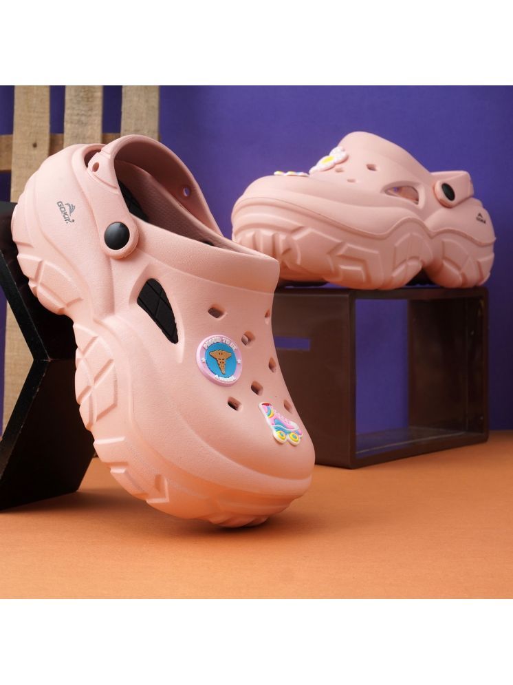     			Gokik Pink Clogs