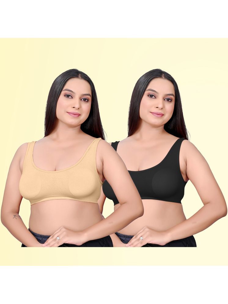     			HAYA Pack of 2 Polyester Non Padded Women's Cami bra ( Multicolor5 ) Lamia Bralette D700