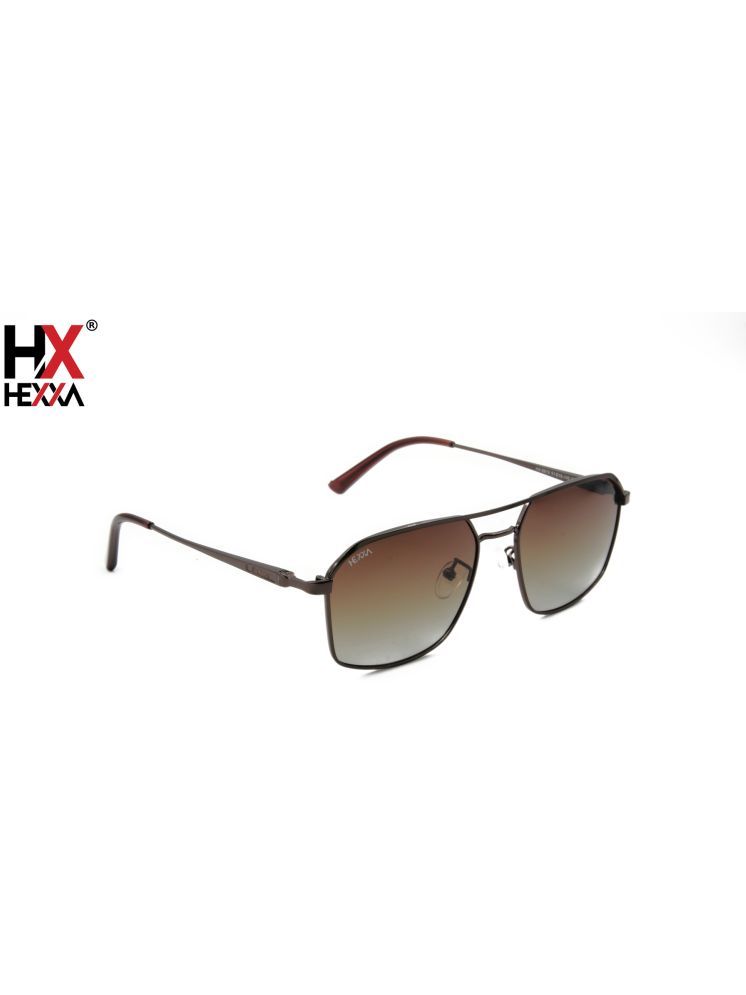     			Hexxa Black Square Sunglasses ( Pack of 1 )