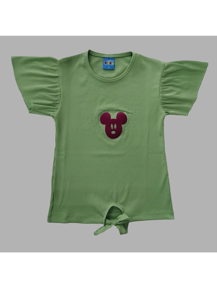     			Little Funky Olive Cotton Blend Girls Top ( Pack of 1 )