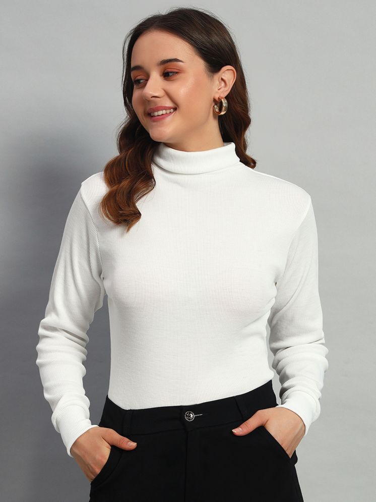     			Resilience Acrylic High Neck Women's Pullovers - White ( Single )