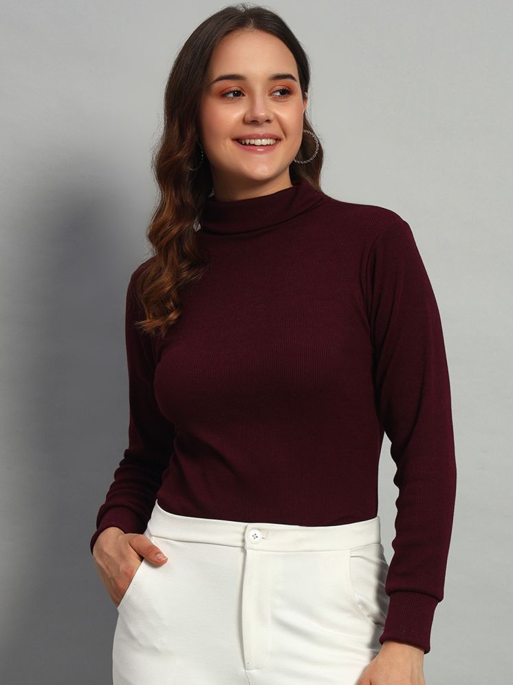     			Resilience Acrylic High Neck Women's Pullovers - Maroon ( Single )