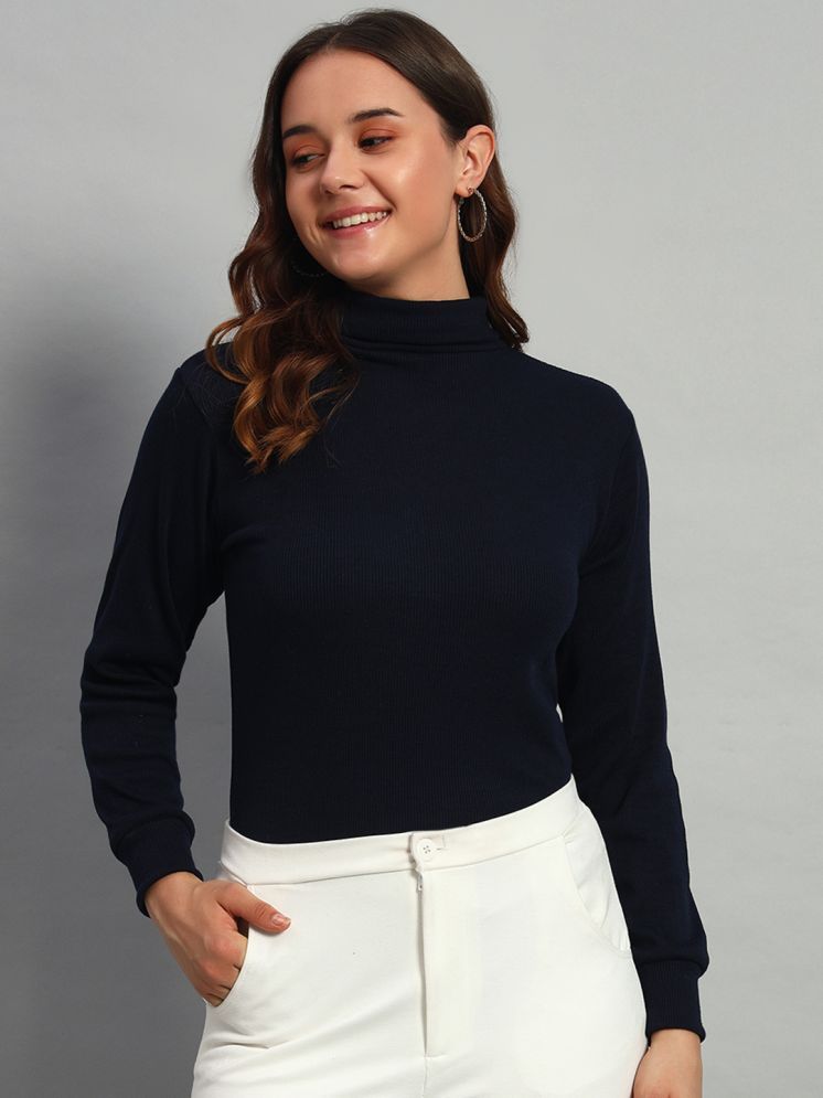     			Resilience Acrylic High Neck Women's Pullovers - Navy ( Single )