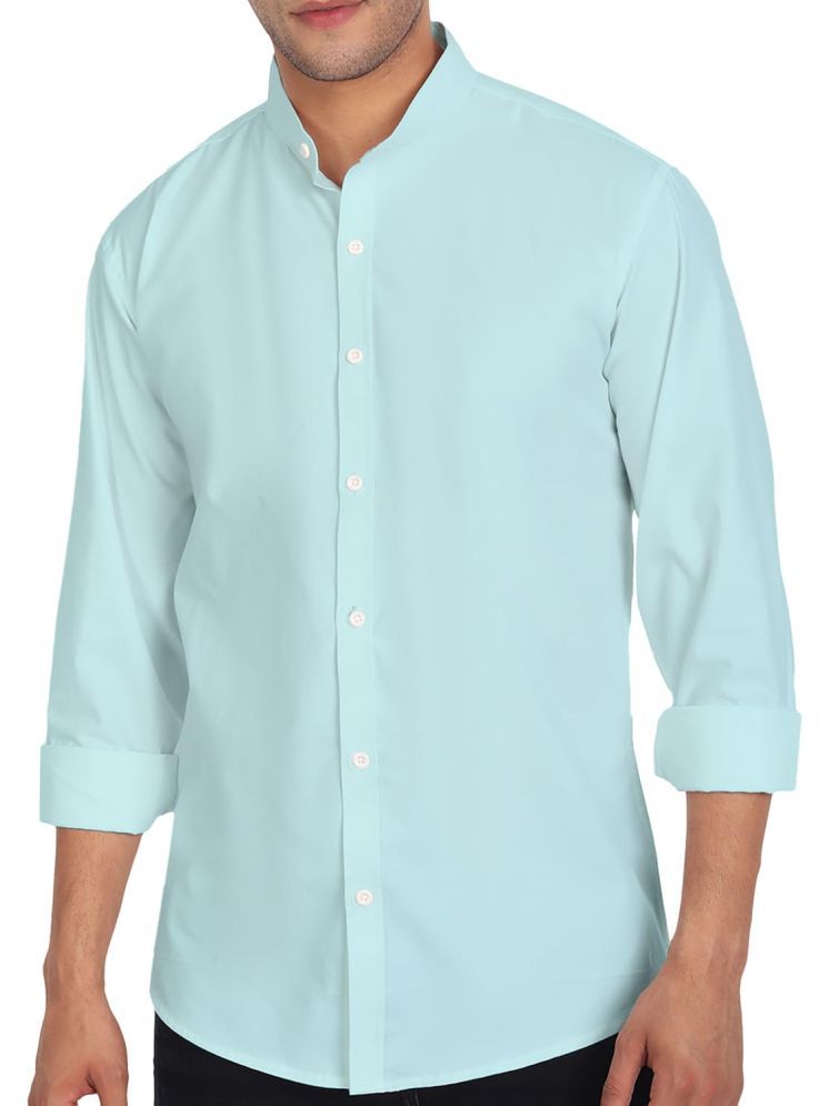     			Vida Loca Cotton Blend Slim Fit Solids Full Sleeves Men's Casual Shirt - Light Blue ( Pack of 1 )